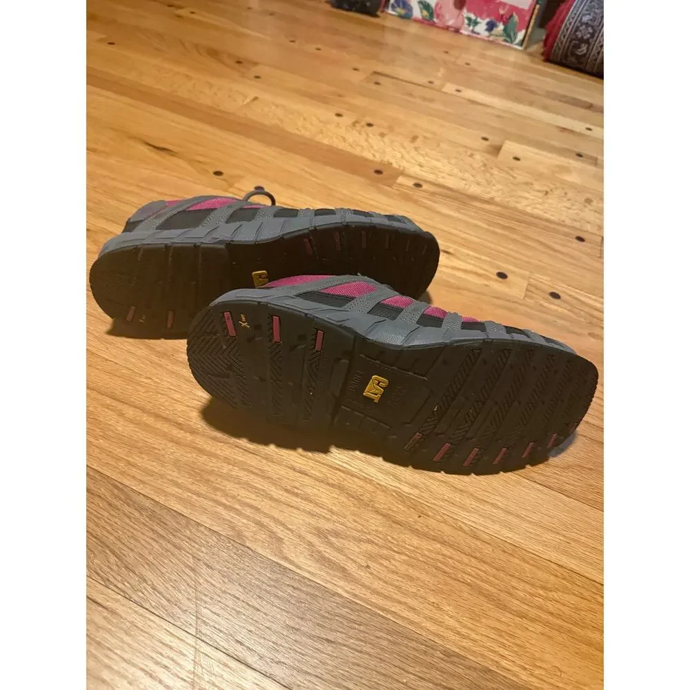 CAT Switch Steel Toe Oxford Work Shoes Womens 11 Gray Black 90299